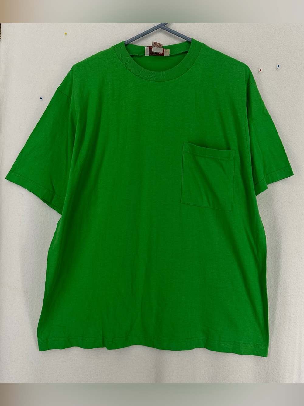 Vintage Energie Hi Currants Pocket T-Shirt Green Men’s Large 100% Cotton